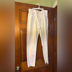J. Crew White High-Rise Skinny Signature Stretch
